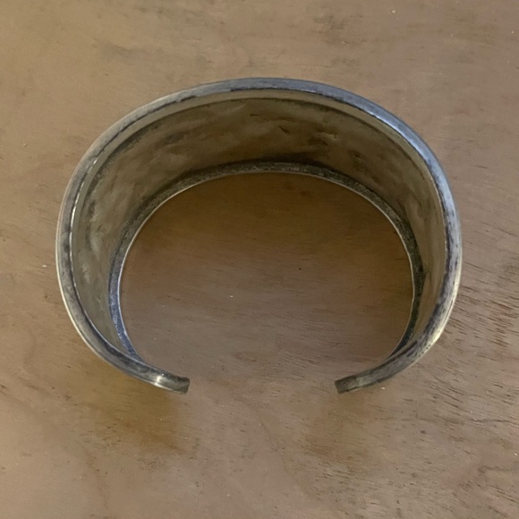 Sterling Silver Hammered Cuff Bracelet - Picture 8 of 9